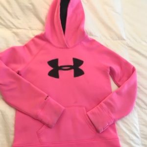Under Armour Hoodie Sweatshirt in Pink